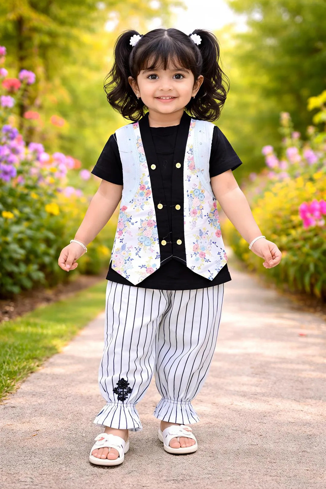 Girls Cotton Printed 2-Piece