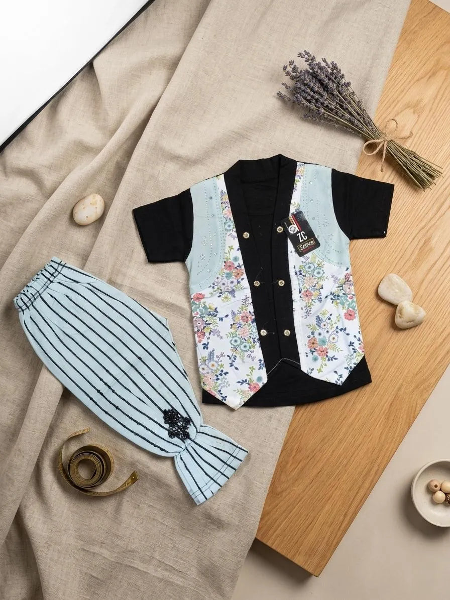 Girls Cotton Printed 2-Piece