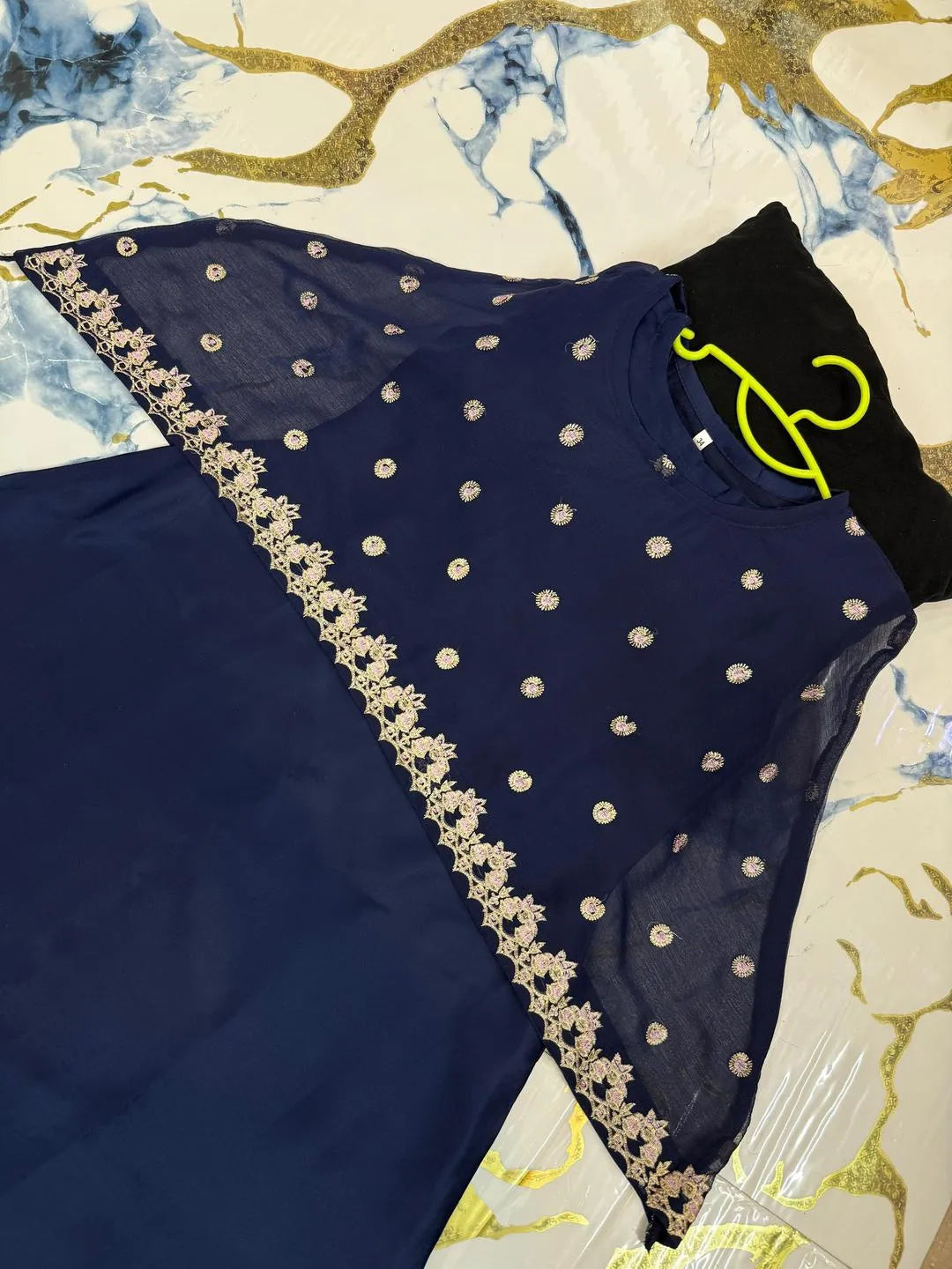 Girl's Shamoz Silk Embroidered Maxi & Jacket