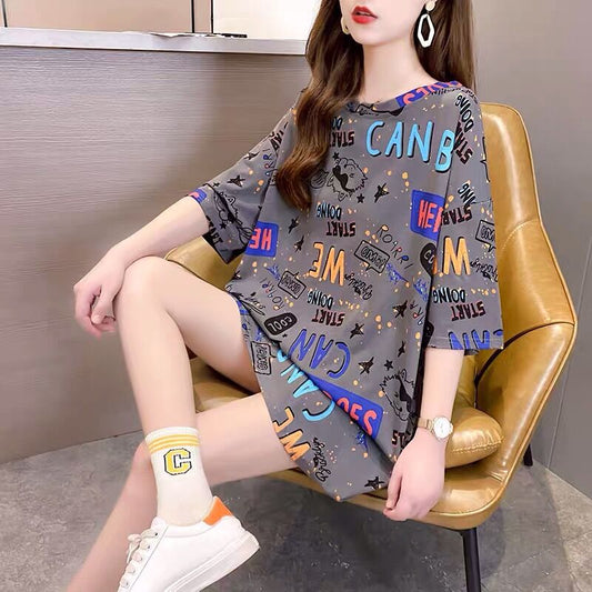 Women Loose Printed T-Shirt