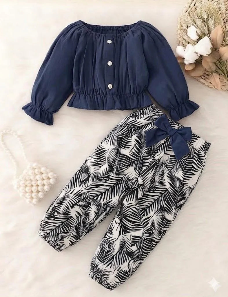 Printed Frock & Trouser 2Pcs Set