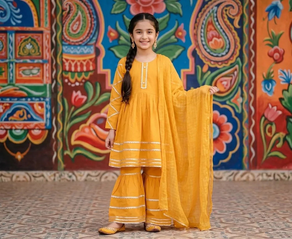 Girls Lawn 3Pcs Set