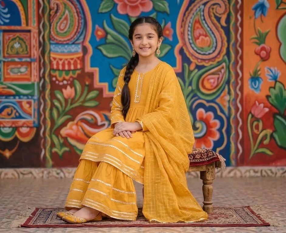 Girls Lawn 3Pcs Set
