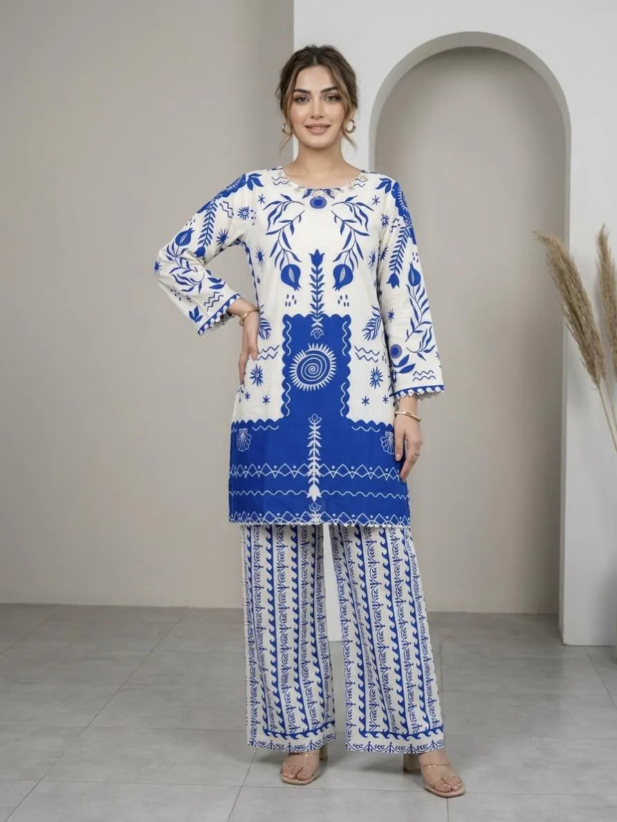 Printed Lawn Kurta Set