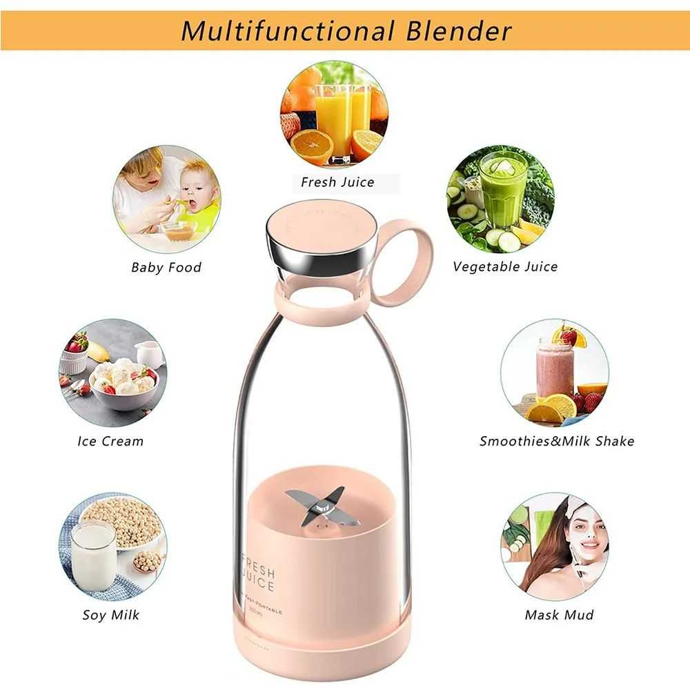Electric Blender Bottle Juicer